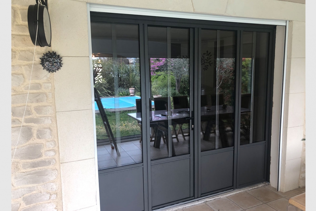 porte fenetre 4 vantaux aluminium gma fenetres ales GMA Fenêtres Alès